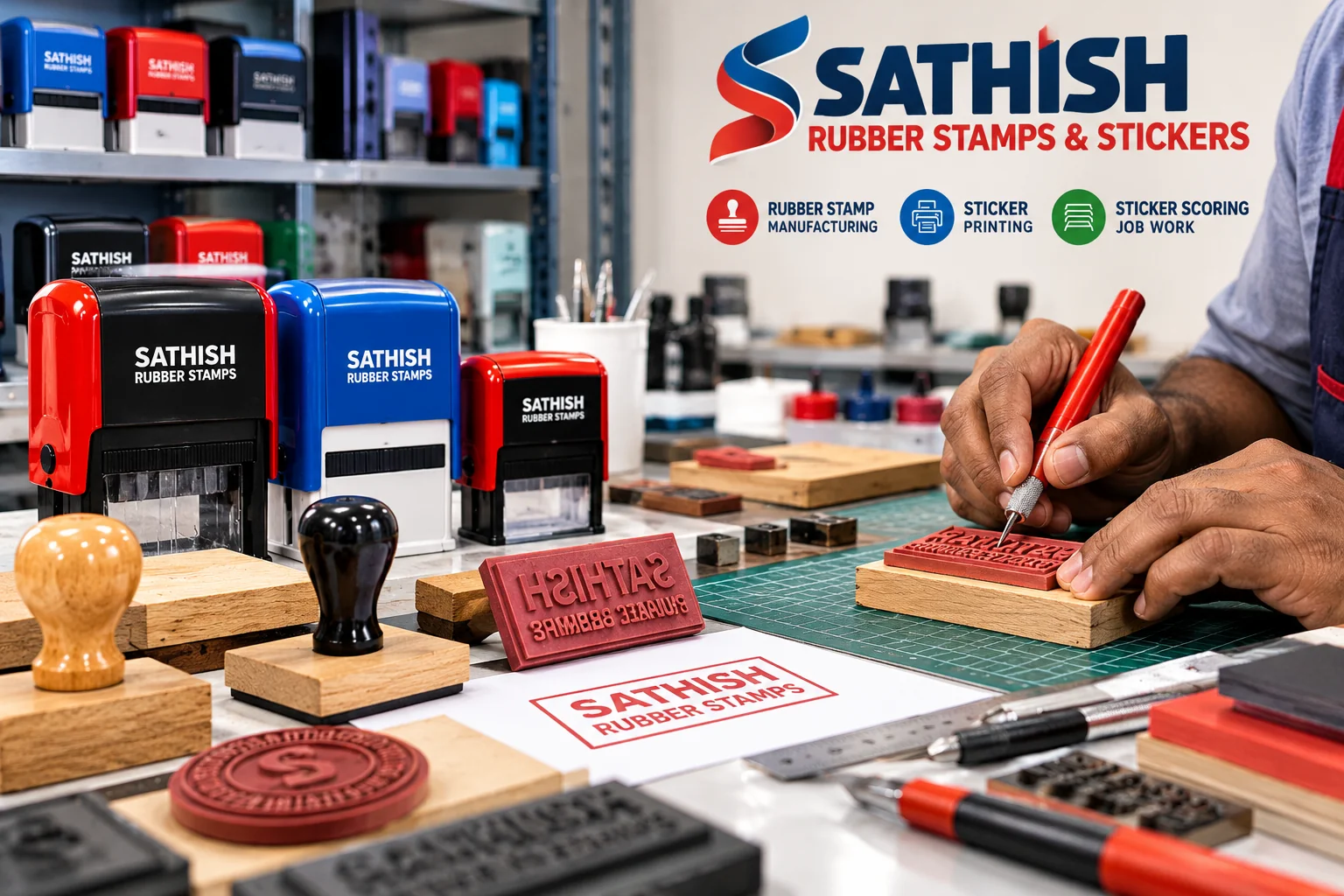 Rubber Stamp Manufacturing at Sathish
