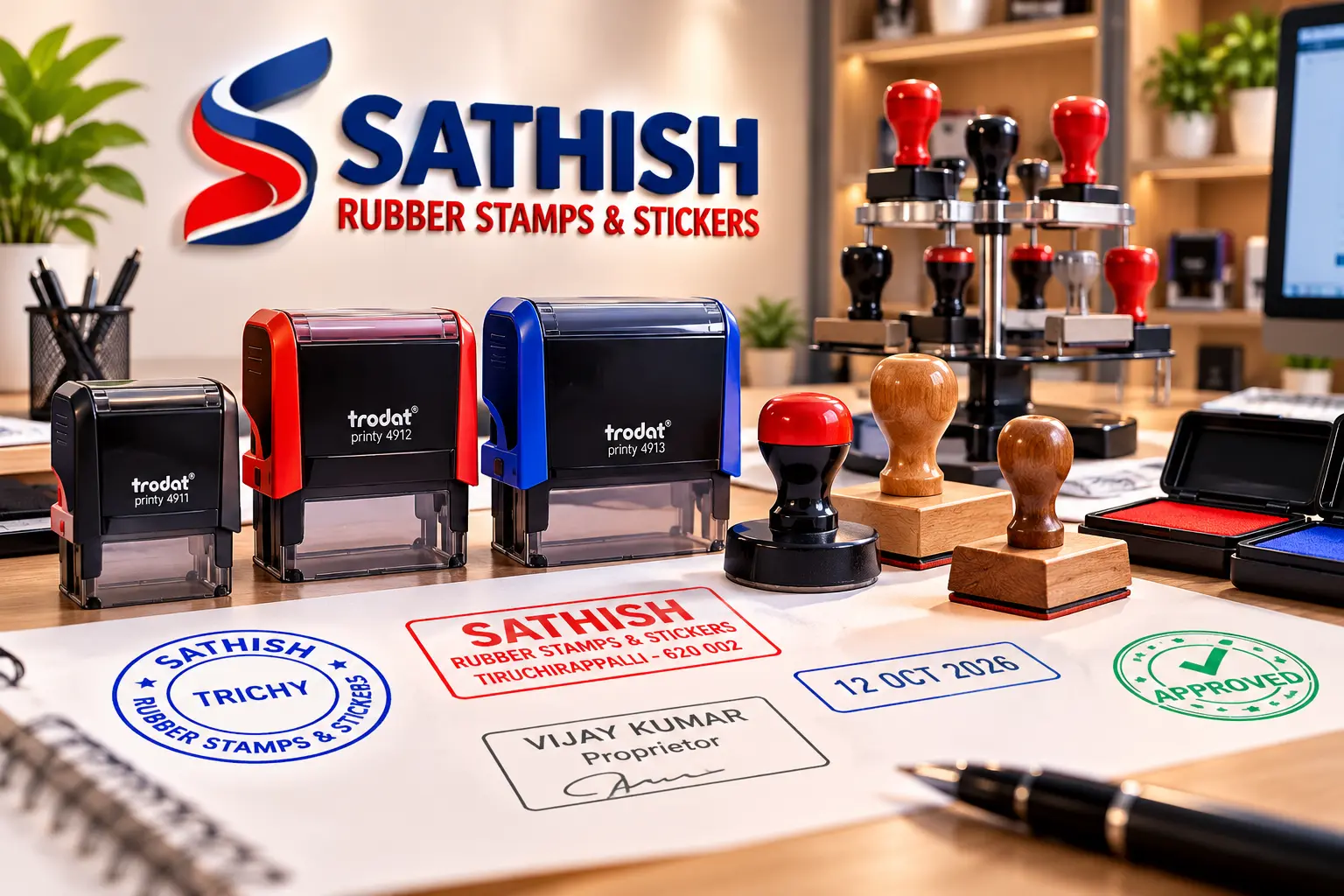 Rubber Stamp Manufacturing at Sathish Rubber Stamps and Stickers