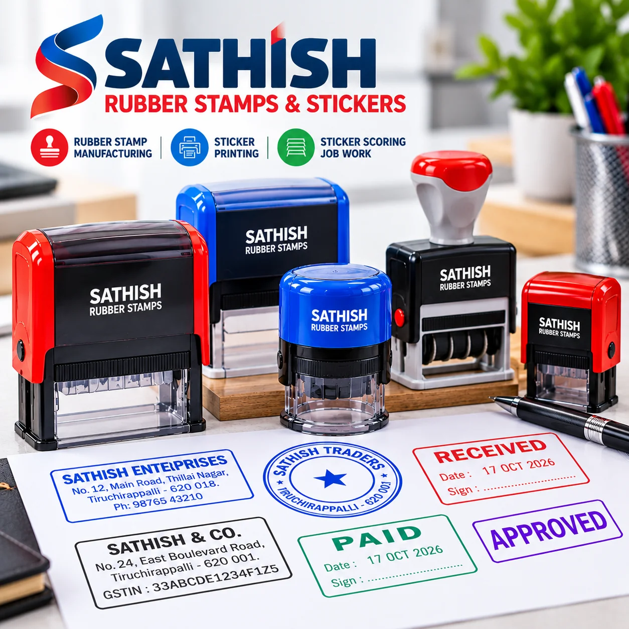 Office and Company Rubber Stamps