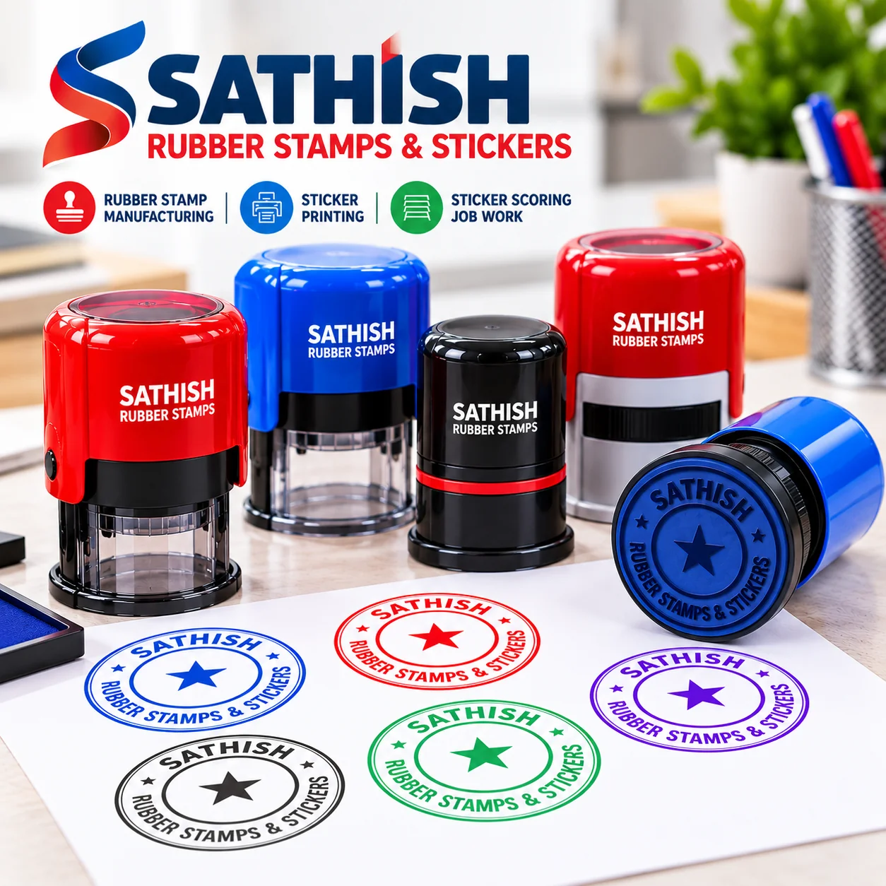 Round Rubber Stamps